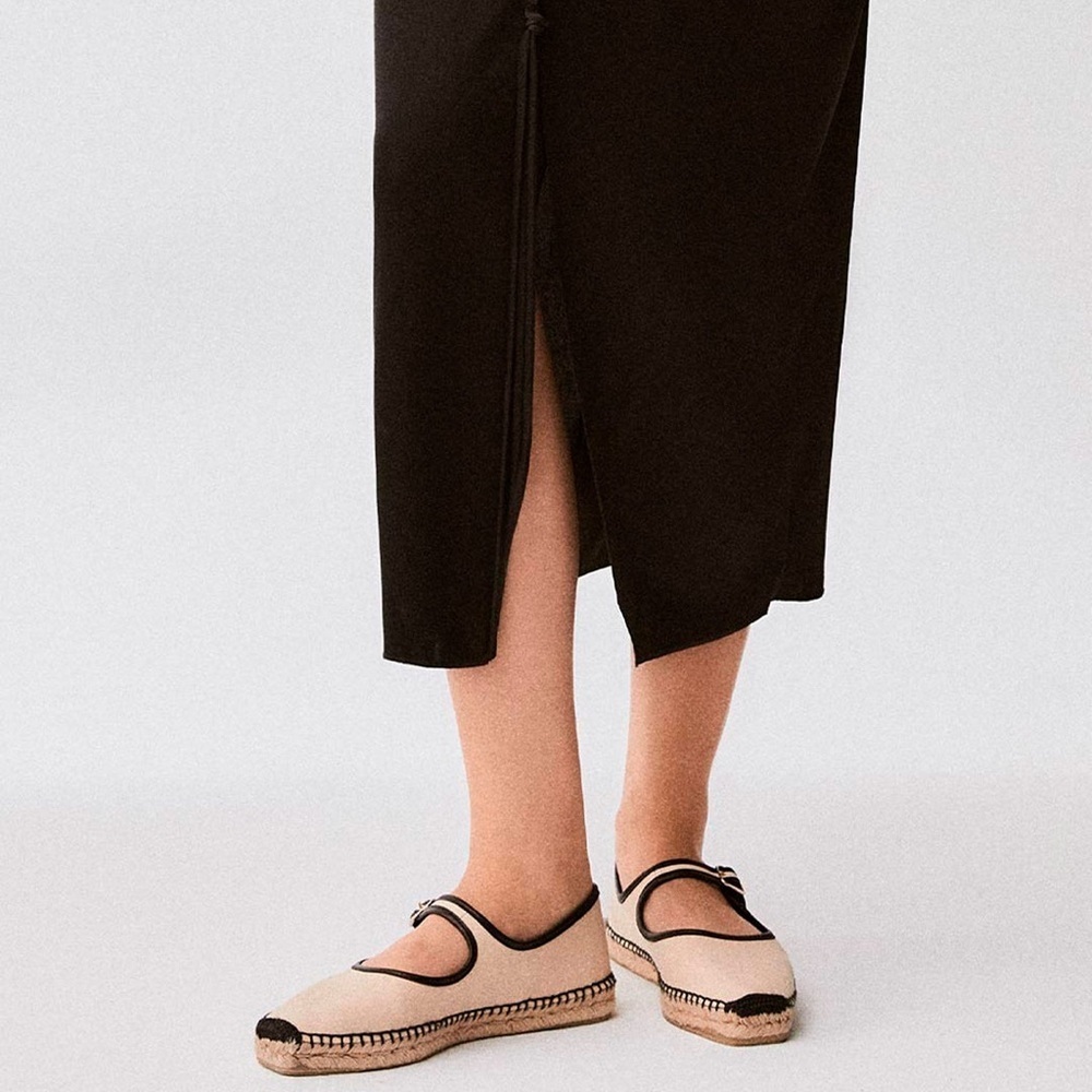 Castaner Tan and Black Espadrilles Comfortable Slip-On Shoes and a black pair of